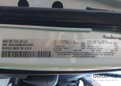 2020 Jeep Wrangler Sport S 4X4 from USA, damaged, VIN 1C4GJXAN5LW313352